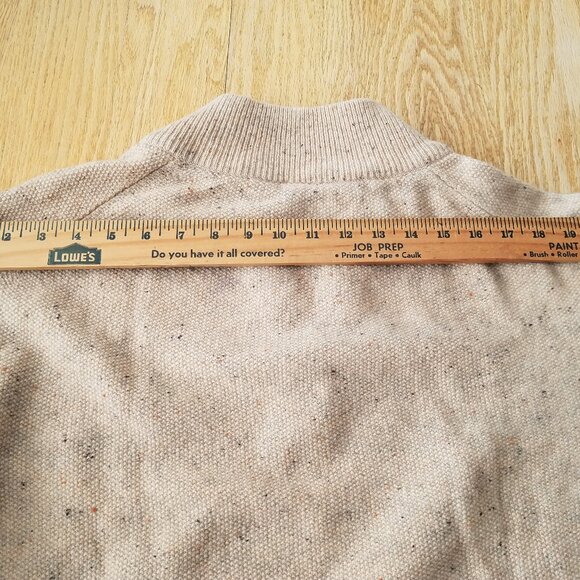 Jos. A. Bank Mens Oatmeal 80% Lambswool 1/4 Zip Sweater Executive Collection XL - Picture 10 of 10